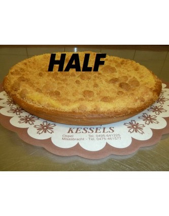 Kruimel puddingvlaai half Kruimel puddingvlaai half